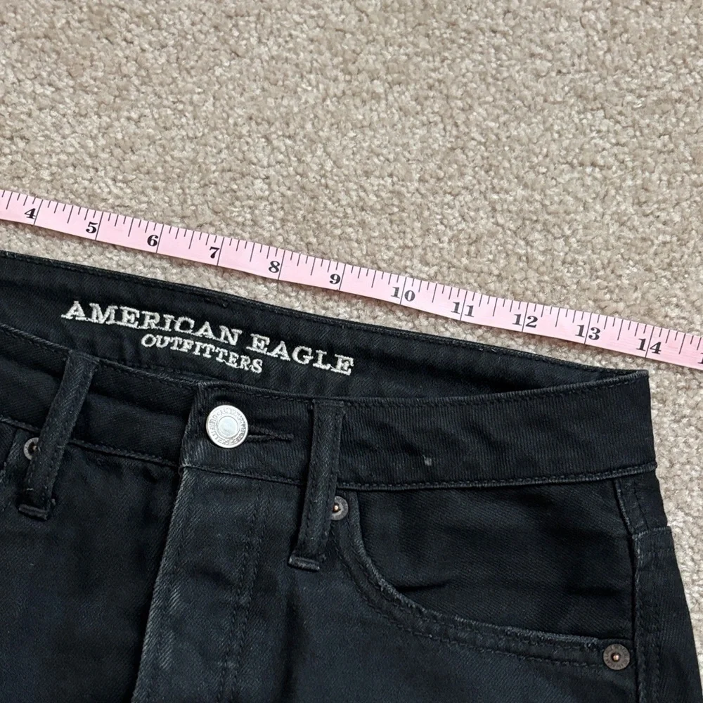 American Eagle Black Denim Mini Skirt size 0